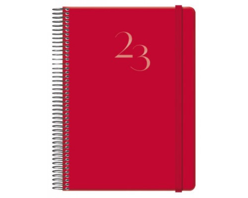 AGENDA 2026 DENVER ESPIRAL DÍA PÁGINA 15 X 21 CM. COLOR ROJO DOHE 12719 - 26 (Espera 4 dias)